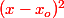 \red (x-x_o)^2